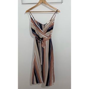 Striped Multicolor Sleeveless Dress